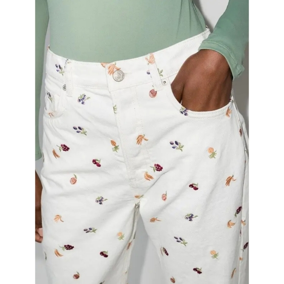 Reformation Denim - Reformation | Cynthia Fruitloops Embroidered Fruit Jeans Vintage White Size 26